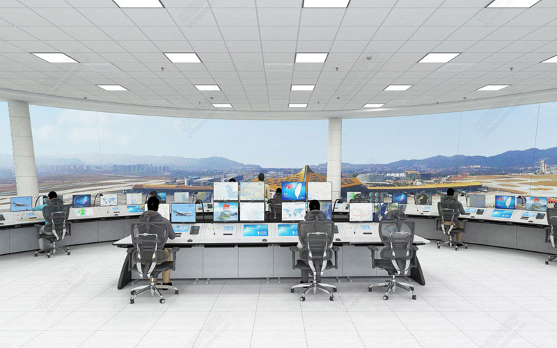 某飛機(jī)場塔臺(tái)管制指揮中心控制臺(tái)項(xiàng)目圖片