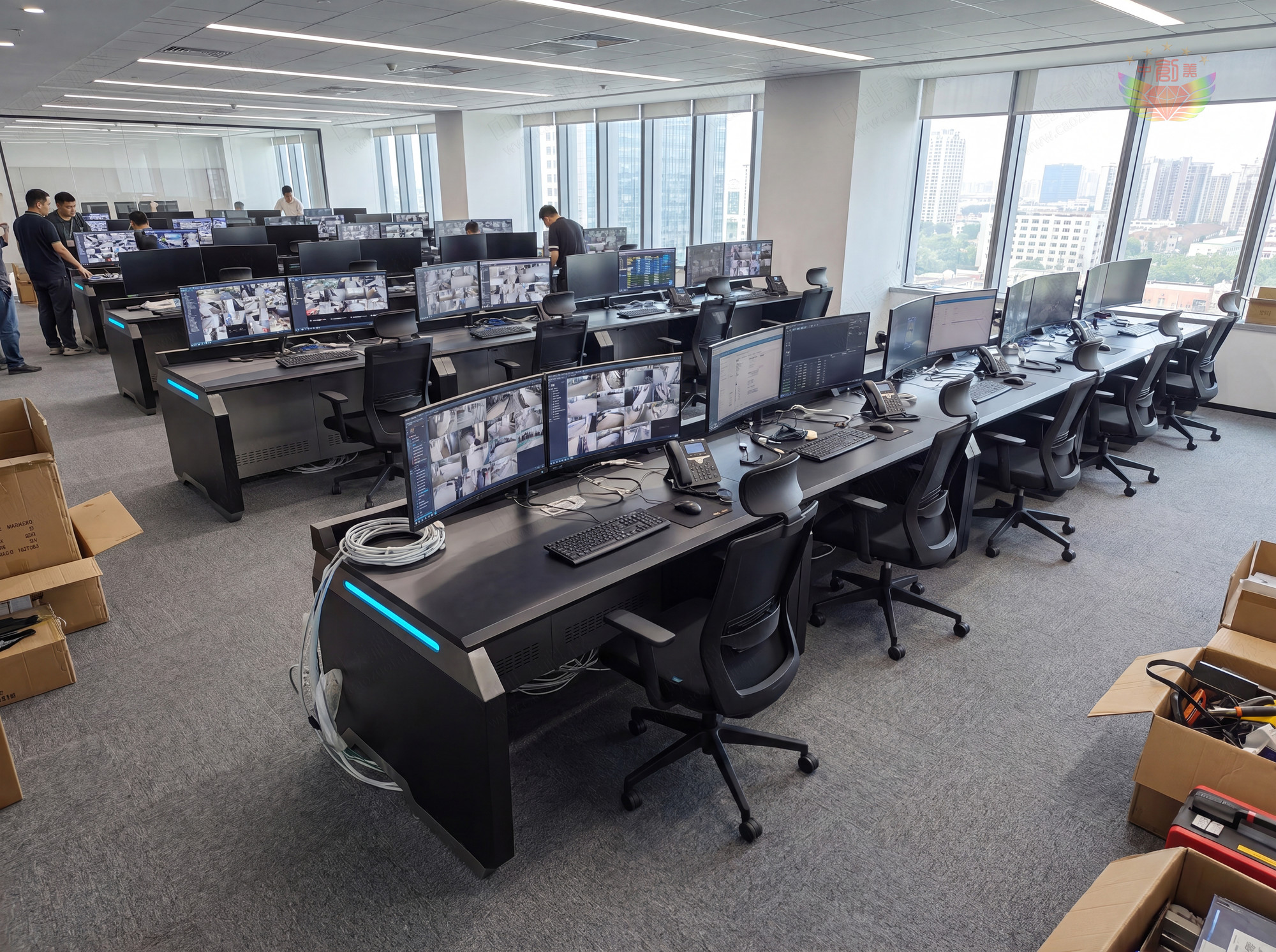 幾何支撐型指揮中心操作臺圖片
