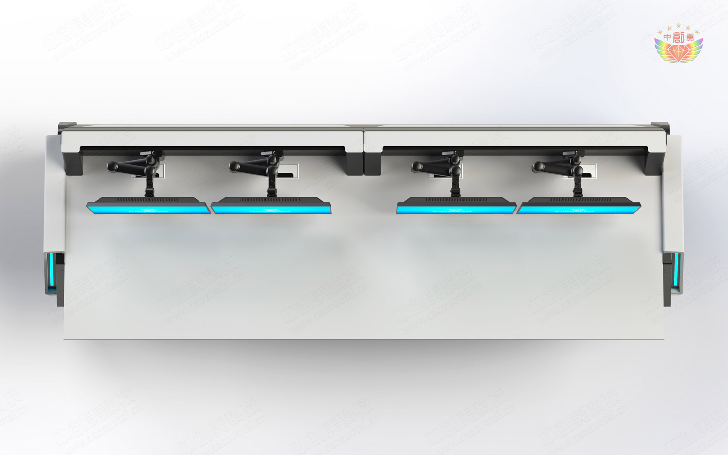 指揮中心控制臺造型圖